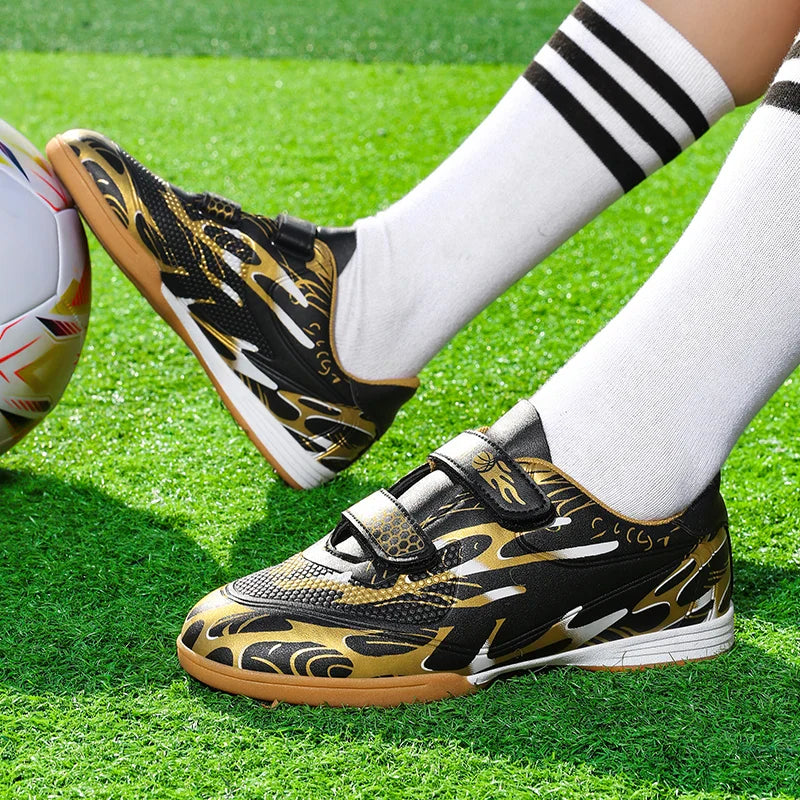 Children Football Shoes Professional Indoor Non Slip TF/FG Fast Grass Boys Match Wear Resistant Training Football Shoes for Kids