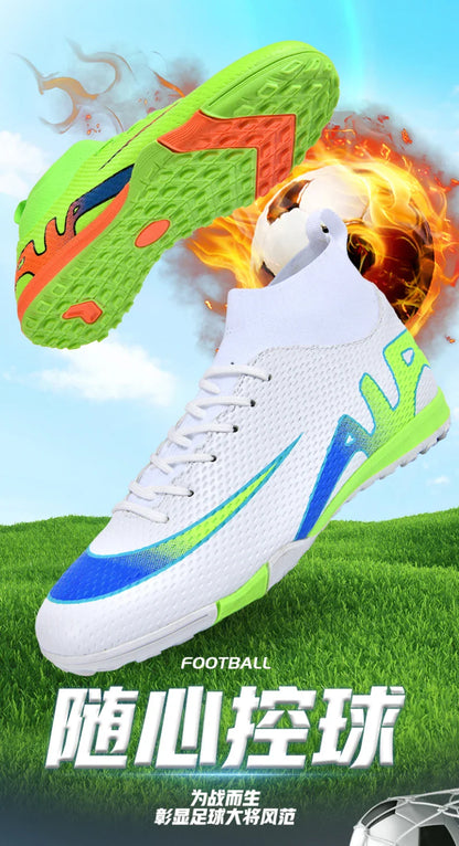 Men Professional Soccer Cleats FG/TF Football Boots Non Slip Breathable Training Shoes Outdoor Match Sneakers Grass Turf Sports