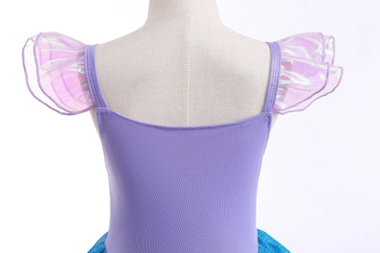 2026 Costume for Kids Cute Princess Trumpet Dress Girl Fairy Tale Little Mermaid Cosplay Ariel Apparel Carnival Robe