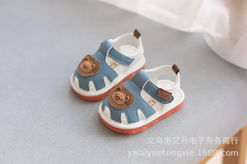 New Summer Baby Whistle Sandals Children Infant Casual Walking Shoes Toddler Boys Girl Kids Anti-Slip Closed-Toe Cartoon Sandals