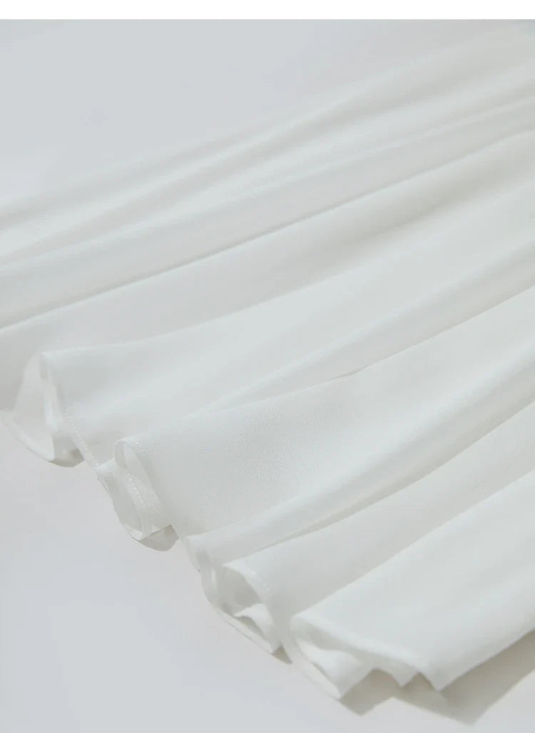 Minimalist Casual Bustier Skirt Women 2025 Summer New Office Lady Lace Slim Half-body Chiffon Fishtail Skirts 12522064