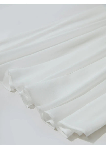 Minimalist Casual Bustier Skirt Women 2025 Summer New Office Lady Lace Slim Half-body Chiffon Fishtail Skirts 12522064