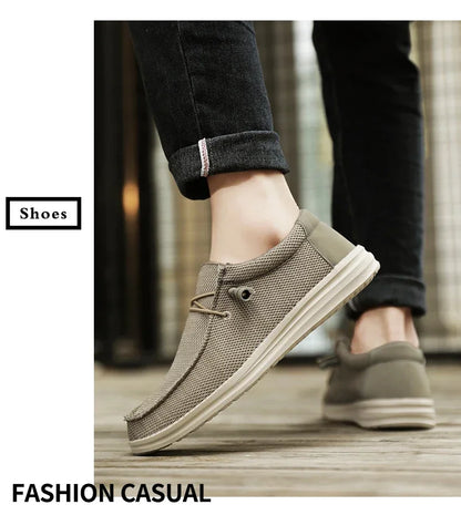 Sapatos de Lona Masculinos Casuais Slip On Alpargatas Homens Moccasins Mocassim Masculino Leve Respirável Tamanho Grande 50