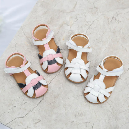 Girl Sandals kids closed toe princess shoes for summer 3-7years older