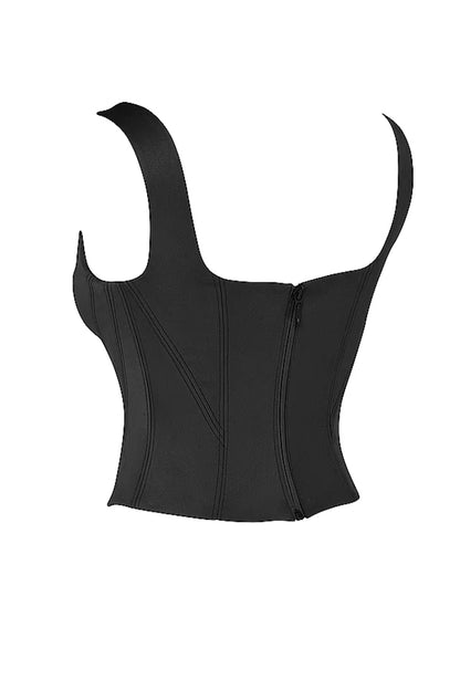 Corset Bandage Top Women Black Camisole Short Cropped Tank Tops 2023 Summer Sexy Elegant Nightclub Evening Party Female Clothes
