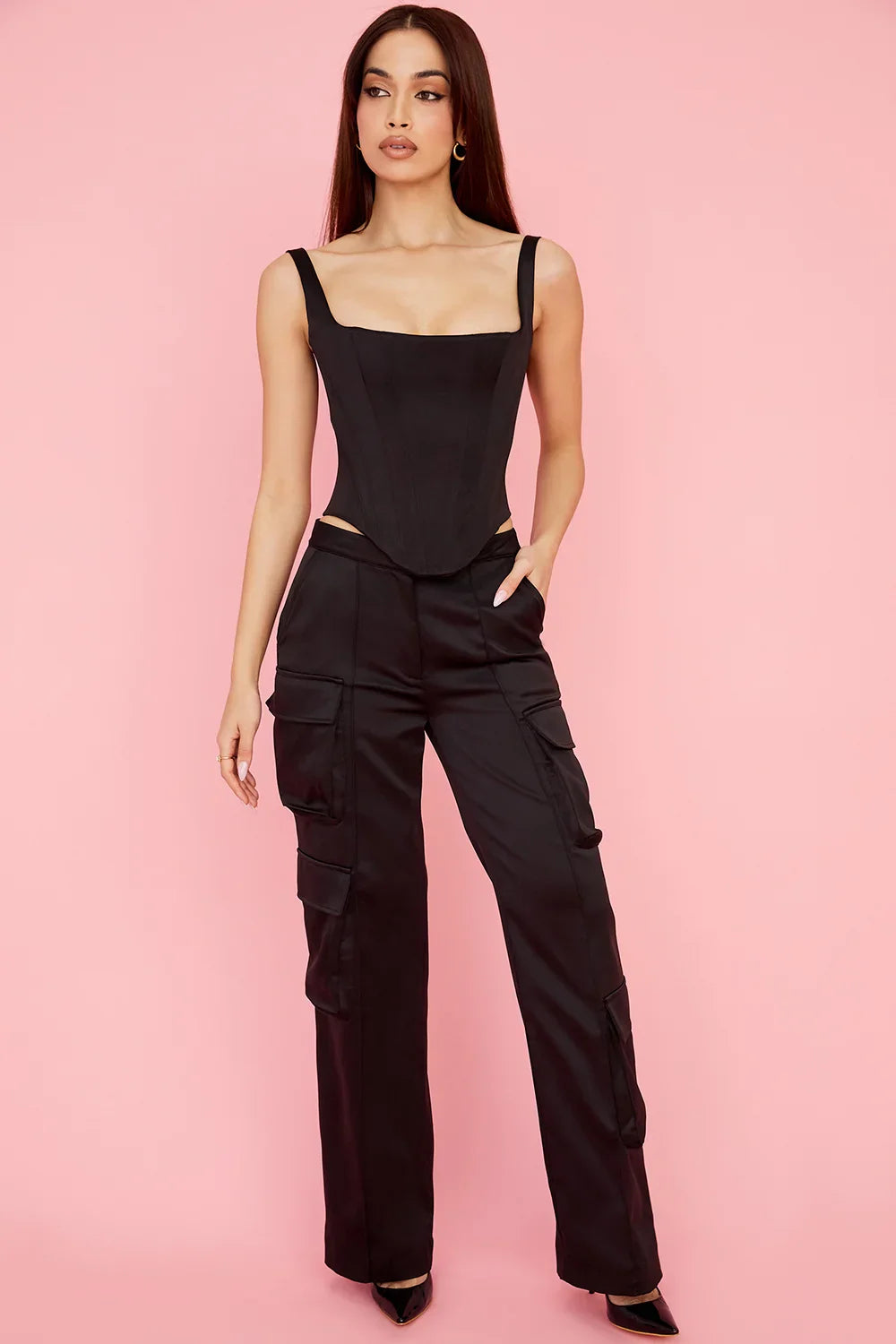 Corset Bandage Top Women Black Camisole Short Cropped Tank Tops 2023 Summer Sexy Elegant Nightclub Evening Party Female Clothes