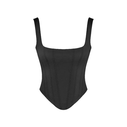 Corset Bandage Top Women Black Camisole Short Cropped Tank Tops 2023 Summer Sexy Elegant Nightclub Evening Party Female Clothes