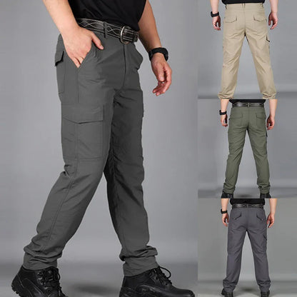 Cargo Pants Men Summer Tacitcal Casual Trousers Waterproof Quick Dry Multi Pocket Pant Male Work Outdoor Joggers Running 5XL