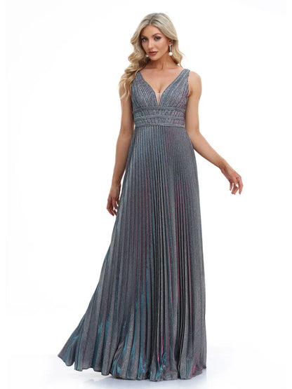 Luxury Sexy Deep V-Neck Sequins Blue Evening Dresses Women Elegant V-back Wedding Party Long Prom Cocktail Dress