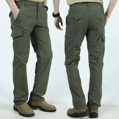 Cargo Pants Men Summer Tacitcal Casual Trousers Waterproof Quick Dry Multi Pocket Pant Male Work Outdoor Joggers Running 5XL