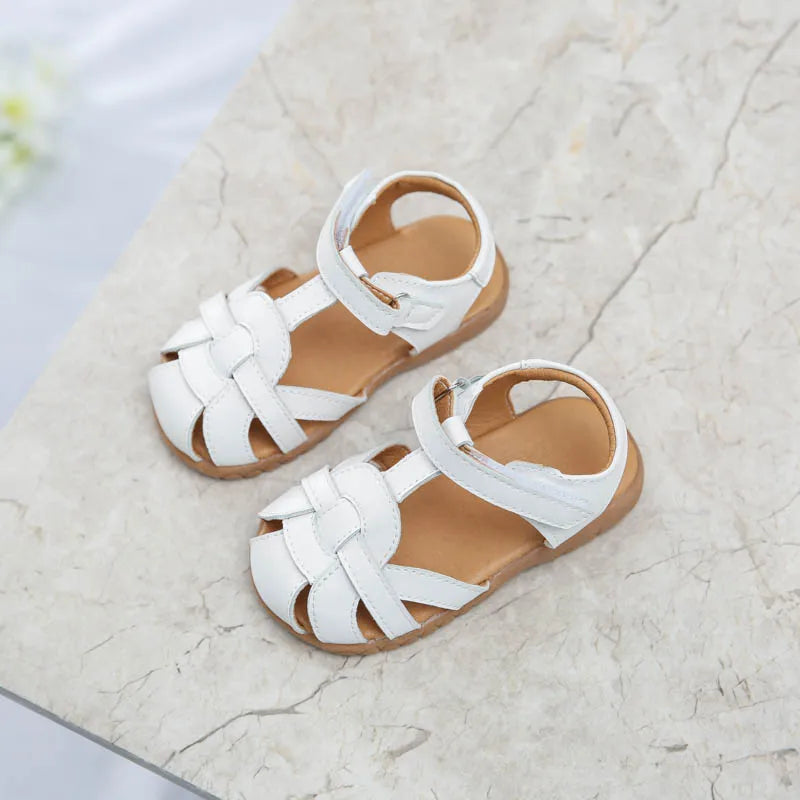 Girl Sandals kids closed toe princess shoes for summer 3-7years older