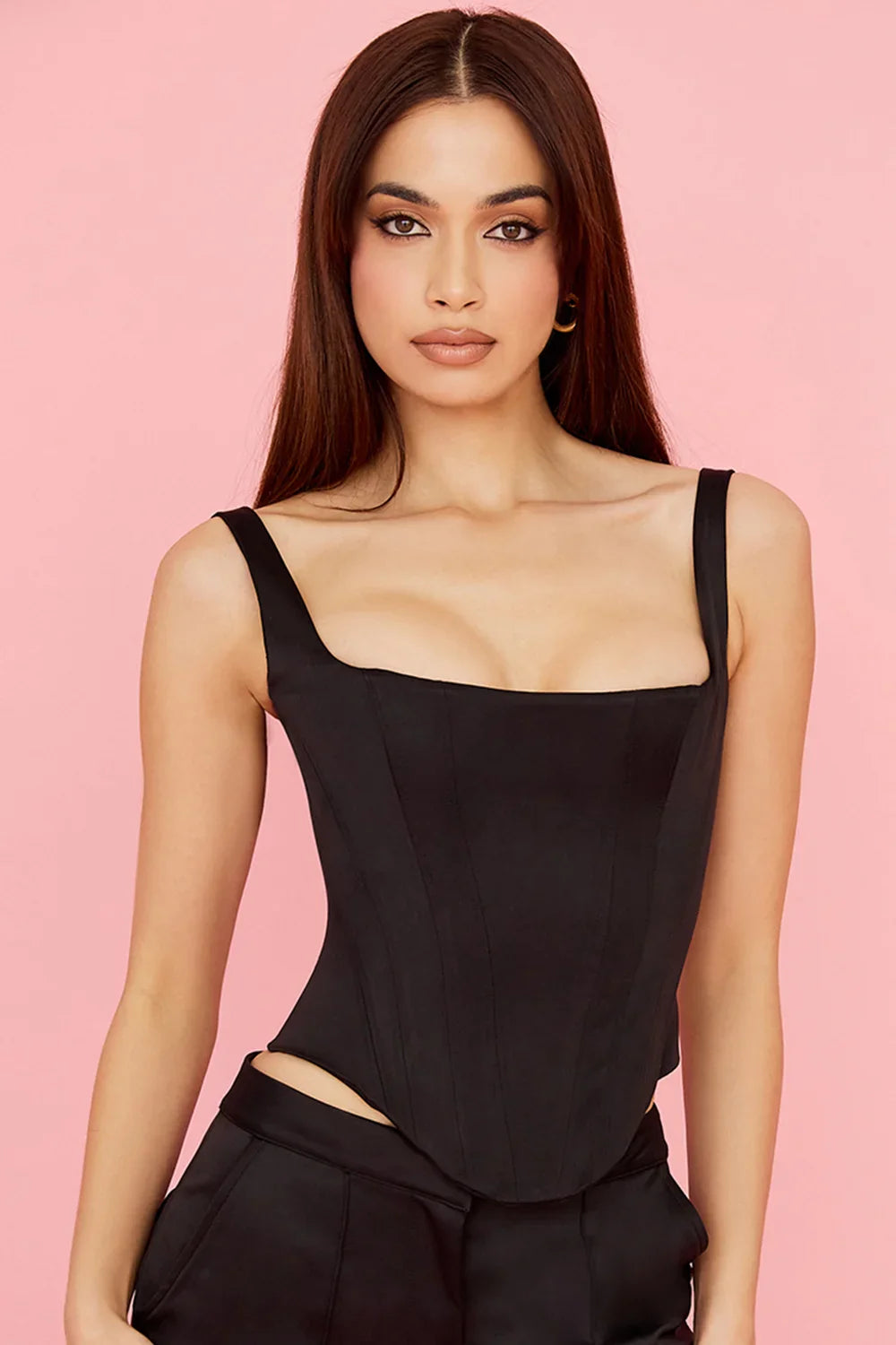 Corset Bandage Top Women Black Camisole Short Cropped Tank Tops 2023 Summer Sexy Elegant Nightclub Evening Party Female Clothes