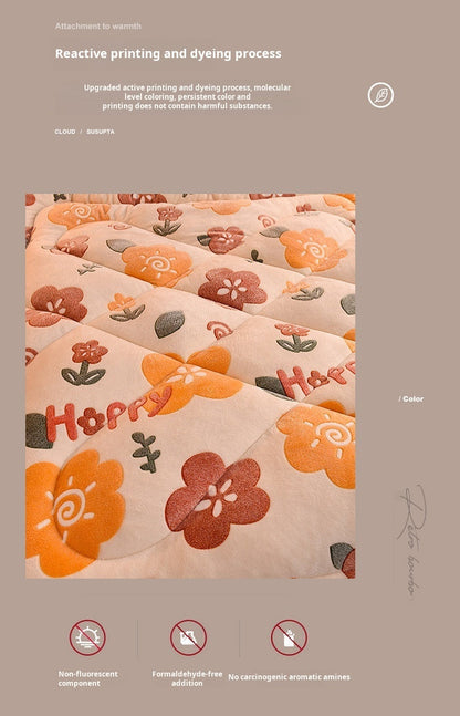 Lamb Fleece Blanket Winter Comforter Thickened Quilts Double-sided Velvet Warm Quilt Single Double Dormitory Milk Fleece Core